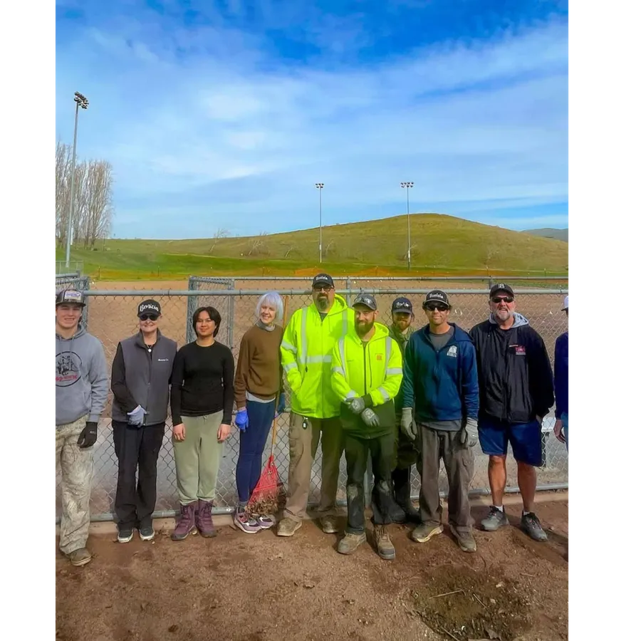 Volunteers at a Benicia field cleanup